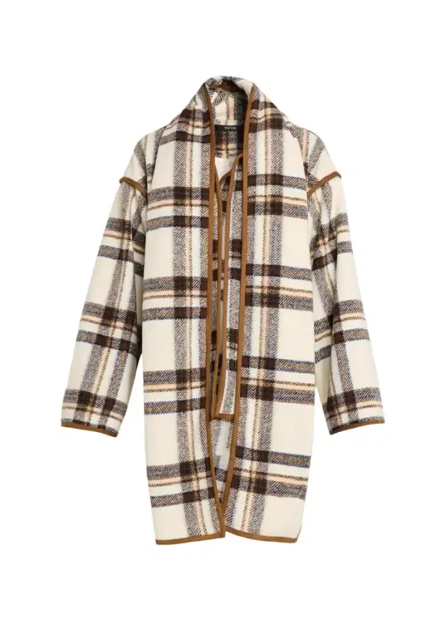 Toccin Greyson Plaid-Print Scarf Jacket