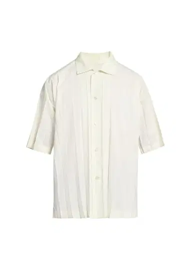 Homme Plissé Issey Miyake Men's Edge Pleated Short-Sleeve Shirt | Thumbnail 1