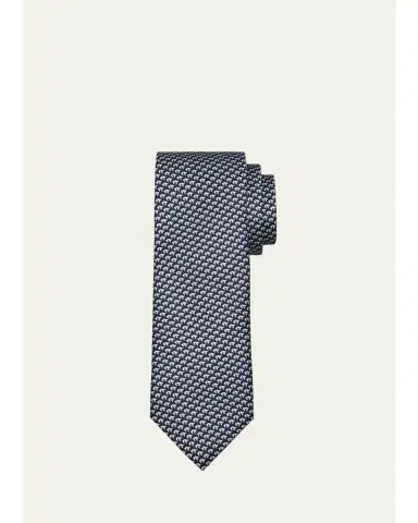 Brioni Men's Micro-Motif Silk Tie | Thumbnail 1