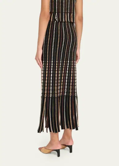 Ulla Johnson Inez Fringe Knit Midi Skirt | Thumbnail 3