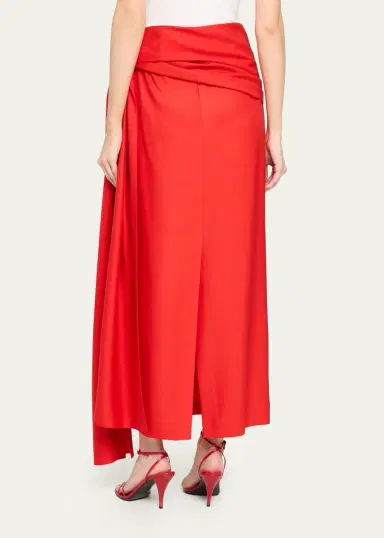 Heirlome Helena Knotted Wrap Silk Maxi Skirt | Thumbnail 3