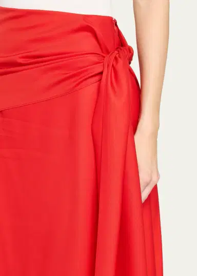 Heirlome Helena Knotted Wrap Silk Maxi Skirt | Thumbnail 5
