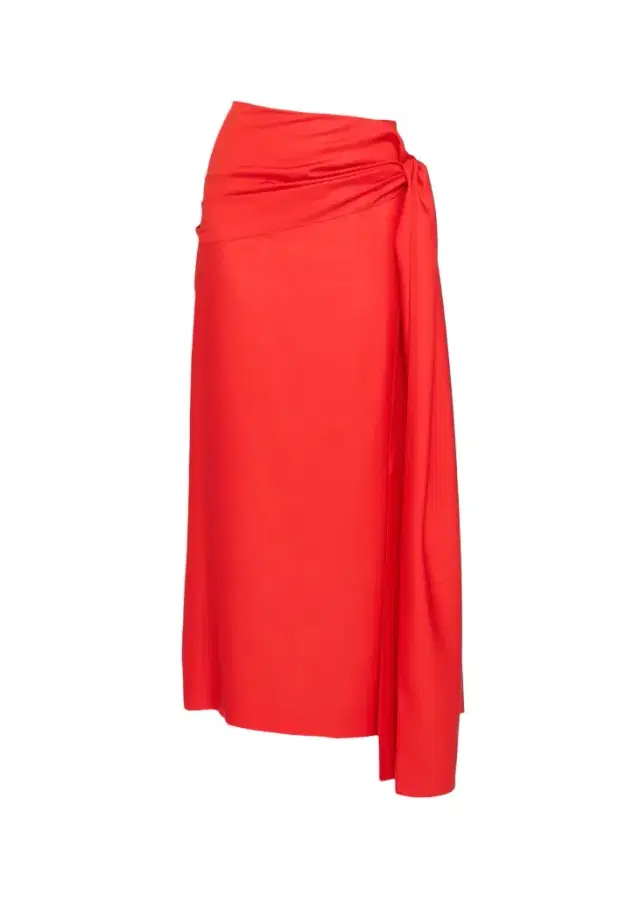 Heirlome Helena Knotted Wrap Silk Maxi Skirt