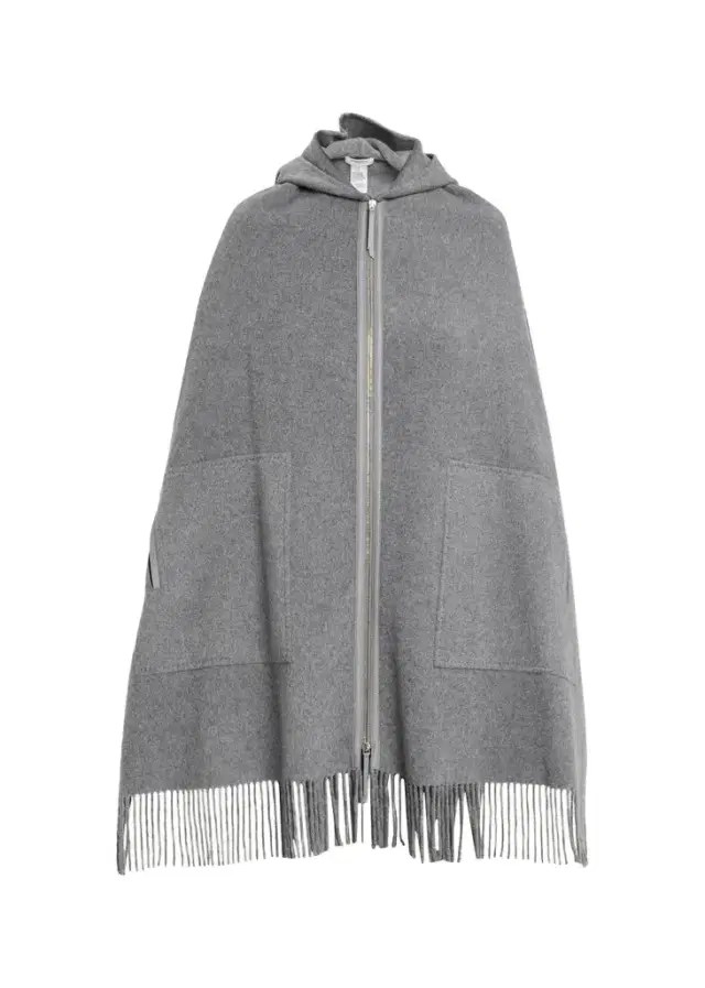Lafayette 148 New York Fringed Double-Face Cashmere Hooded Poncho