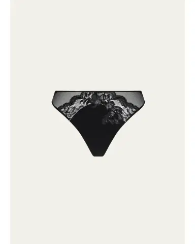 Lise Charmel Cuir Sexy Couture Mesh & Lace Thong | Thumbnail 1