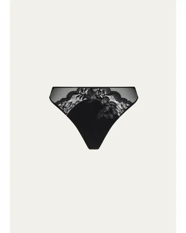 Lise Charmel Cuir Sexy Couture Mesh & Lace Thong