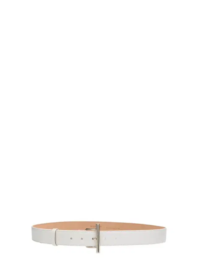 McQueen T-Bar Skinny Leather Belt