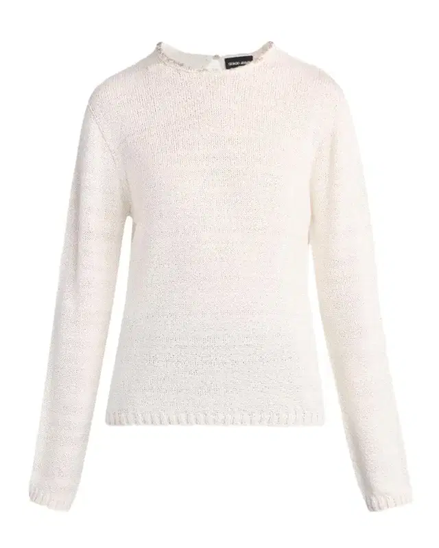 Giorgio Armani Silk Knit Beaded Crewneck Sweater