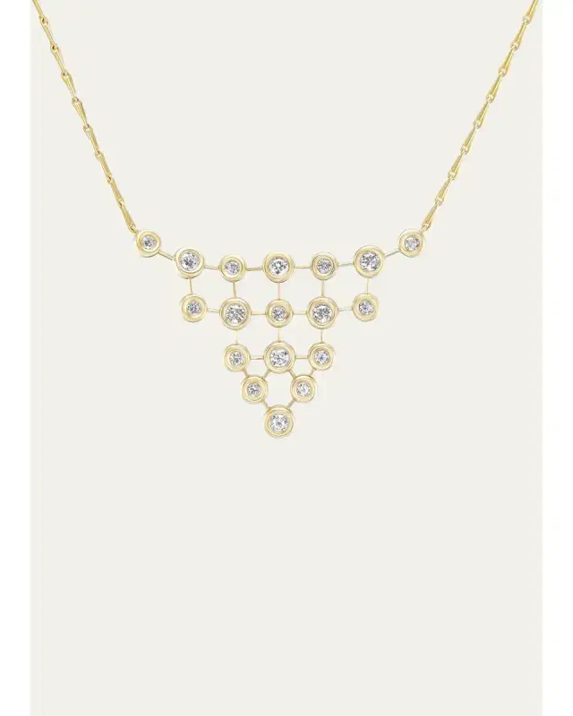 Brent Neale 18K Yellow Gold Bib Necklace with Diamonds