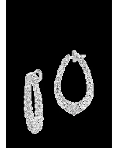 Boghossian Merveilles Halo 18K White Gold Diamond Small Earrings | Thumbnail 2