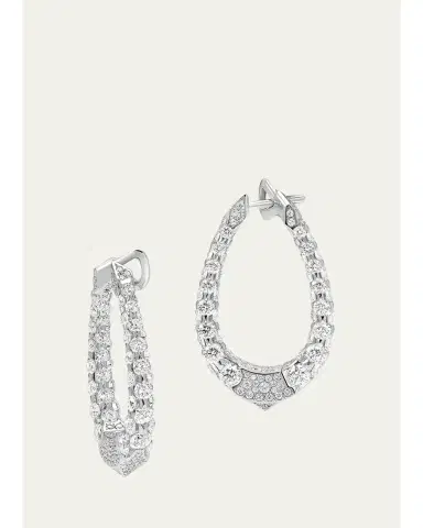 Boghossian Merveilles Halo 18K White Gold Diamond Small Earrings | Thumbnail 1