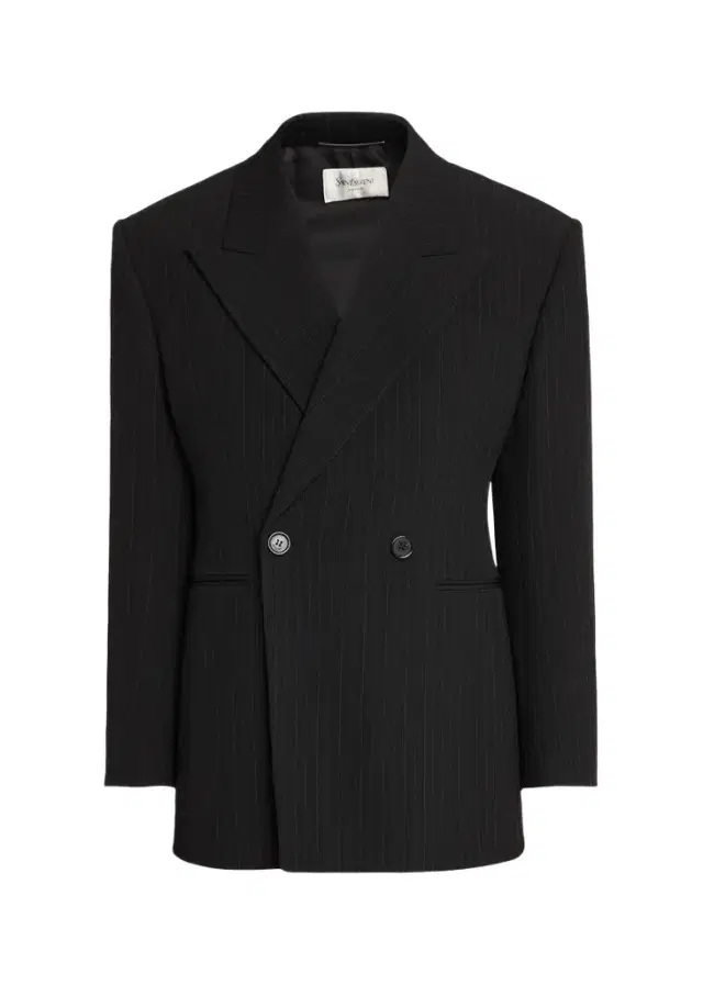 Men's Chalk Stripe Wool Double-Breasted Sport Coat