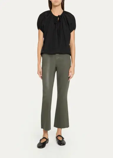 L'Agence Kendra High-Rise Coated Crop Flare Jeans | Thumbnail 2 L'Agence Kendra High-Rise Coated Crop Flare Jeans | Thumbnail 2