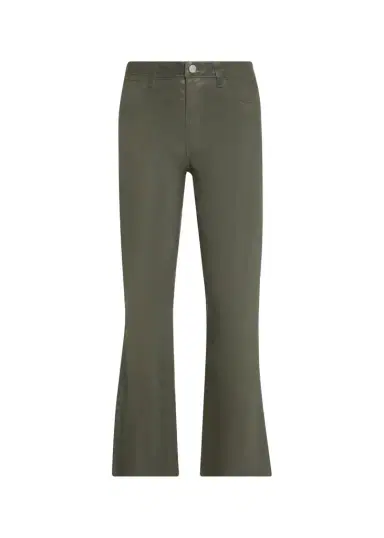 L'Agence Kendra High-Rise Coated Crop Flare Jeans | Thumbnail 1 L'Agence Kendra High-Rise Coated Crop Flare Jeans | Thumbnail 1