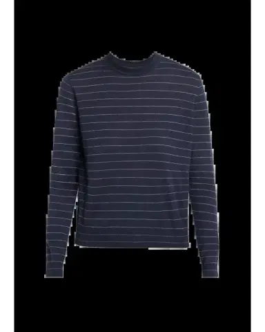 Lafayette 148 New York Striped Crewneck Cashmere Sweater | Thumbnail 2