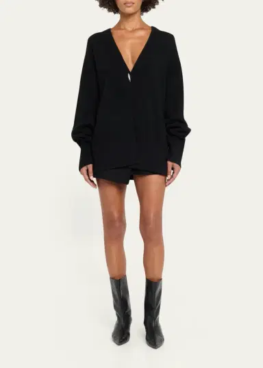 Grace Ling Cashmere Oversized V-Neck Cardigan | Thumbnail 2