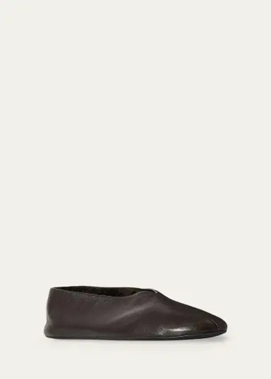 The Row Stella Leather Slippers | Thumbnail 3 The Row Stella Leather Slippers | Thumbnail 3