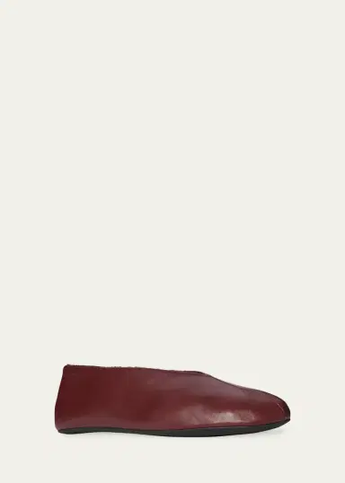 The Row Stella Leather Slippers | Thumbnail 4 The Row Stella Leather Slippers | Thumbnail 4