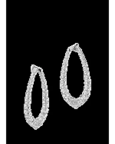 Boghossian Merveilles Halo 18K White Gold Diamond Medium Earrings | Thumbnail 2