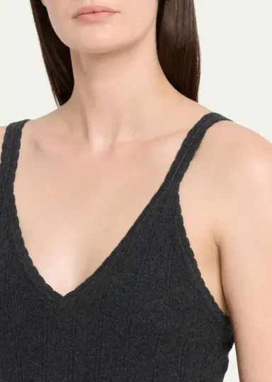 Lisa Yang Suni Scalloped Cotton-Cashmere Rib Tank Top | Thumbnail 5 Lisa Yang Suni Scalloped Cotton-Cashmere Rib Tank Top | Thumbnail 5