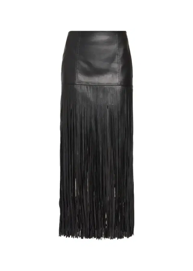 Toccin Soren Fringed Faux Leather Mini Skirt