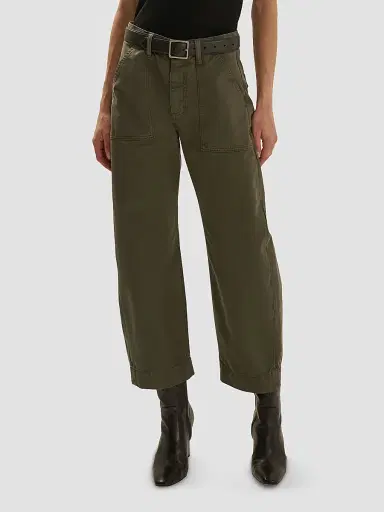 Favorite Daughter Women's The Major Barrel-Leg Pants - Army - Size 32 | Thumbnail 4 Favorite Daughter Women's The Major Barrel-Leg Pants - Army - Size 32 | Thumbnail 4