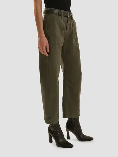 Favorite Daughter Women's The Major Barrel-Leg Pants - Army - Size 32 | Thumbnail 5 Favorite Daughter Women's The Major Barrel-Leg Pants - Army - Size 32 | Thumbnail 5