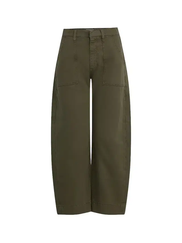 Favorite Daughter Women's The Major Barrel-Leg Pants - Army - Size 32