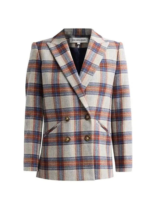 Veronica Beard Women's Oria Plaid Wool-Blend Single-Breasted Dickey Jacket