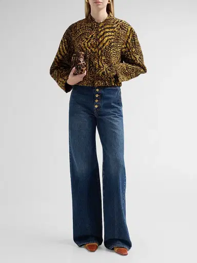 Ulla Johnson Women's Yara Printed Silk Jacket | Thumbnail 2