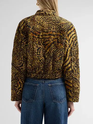 Ulla Johnson Women's Yara Printed Silk Jacket | Thumbnail 3