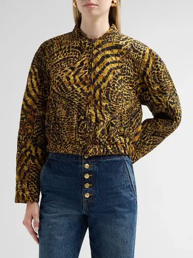 Ulla Johnson Women's Yara Printed Silk Jacket | Thumbnail 4