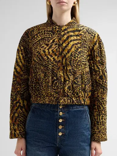 Ulla Johnson Women's Yara Printed Silk Jacket | Thumbnail 5
