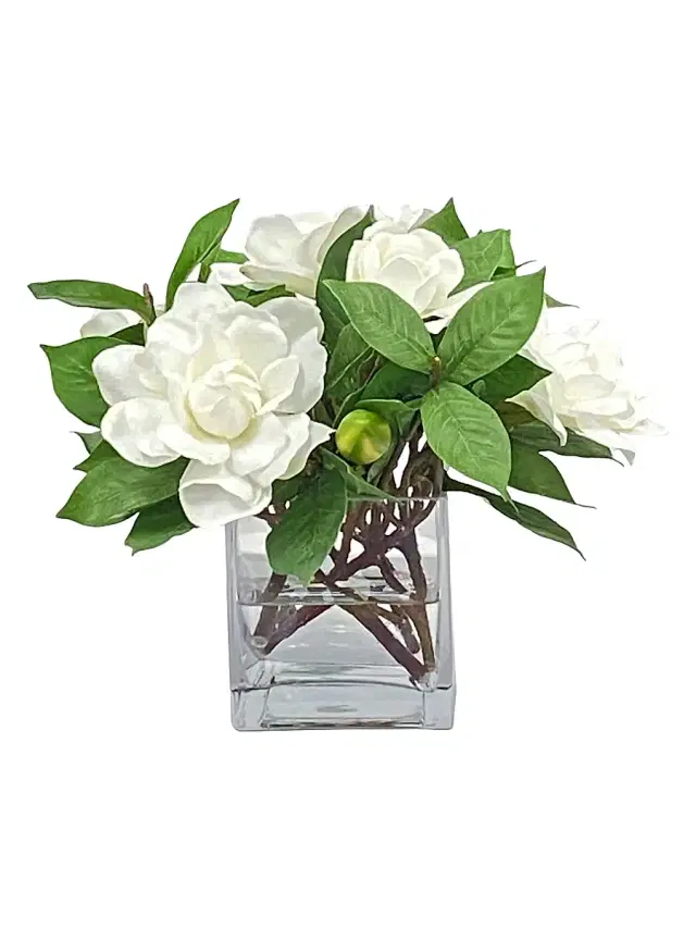 Winward Home Everyday Newness Refresh Faux Gardenia Jubilation Flower Arrangement