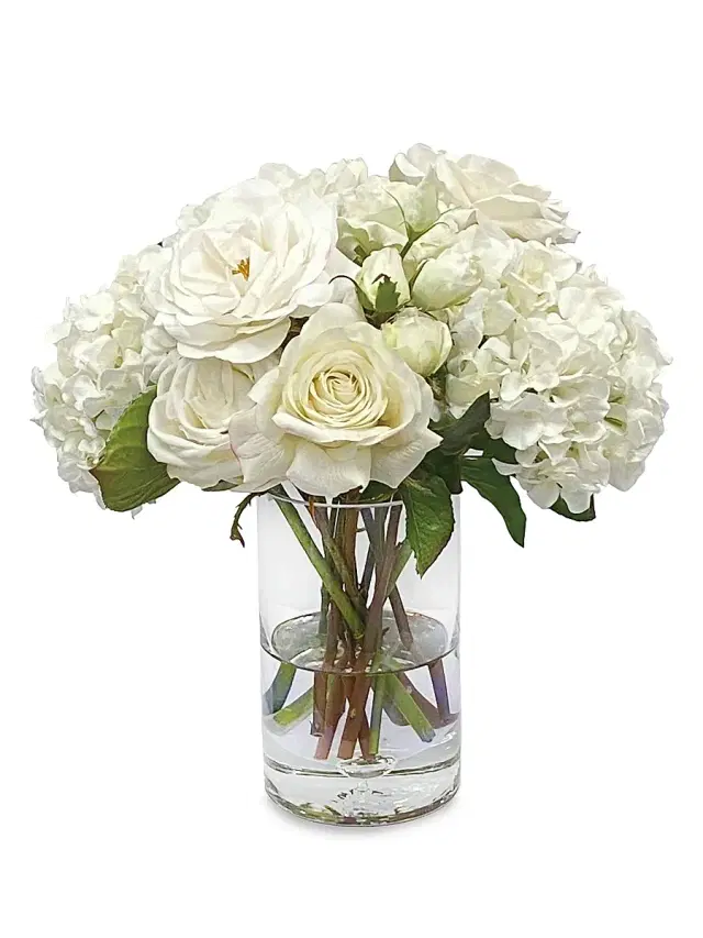 Winward Home Everyday Newness Refresh Faux Roses & Lisianthus Arrangement