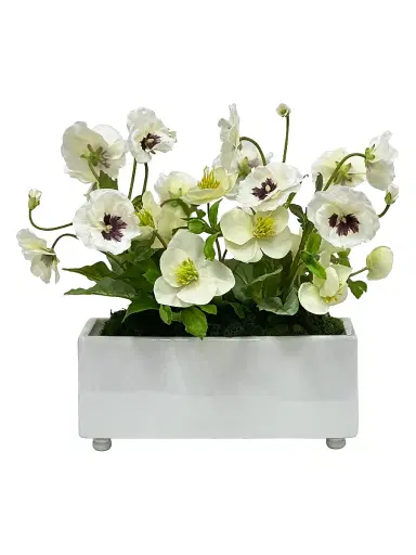 Winward Home Everyday Newness Refresh Faux Pansy Hellebores Arrangement | Thumbnail 1 Winward Home Everyday Newness Refresh Faux Pansy Hellebores Arrangement | Thumbnail 1