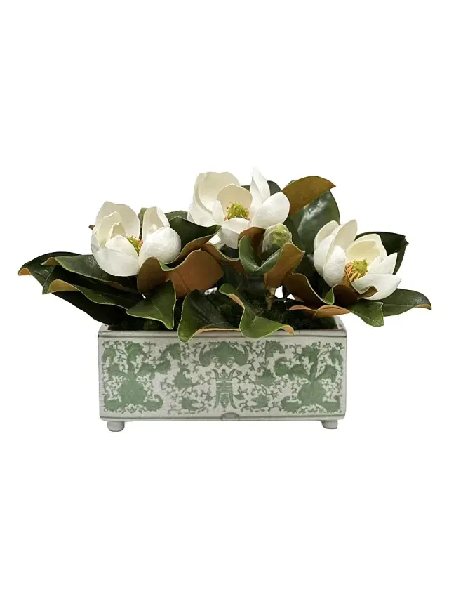 Winward Home Everyday Newness Refresh Artificial Magnolia Vase
