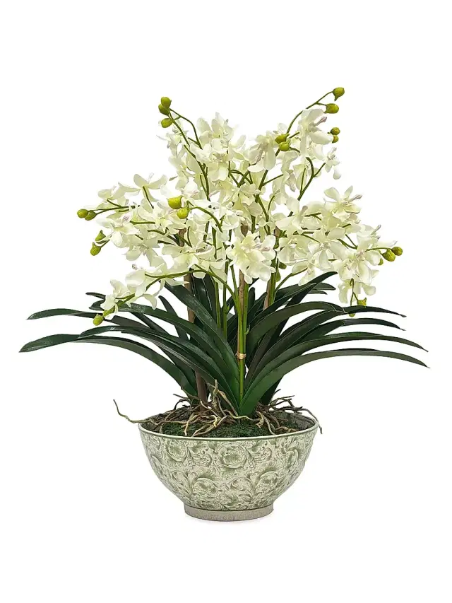 Winward Home Everyday Newness Refresh Faux Vanda Orchid Arrangement