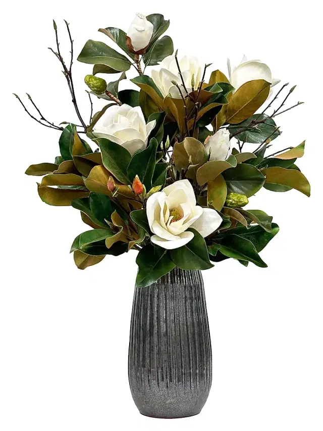 Winward Home Everyday Newness Refresh Faux Magnolia Arrangement