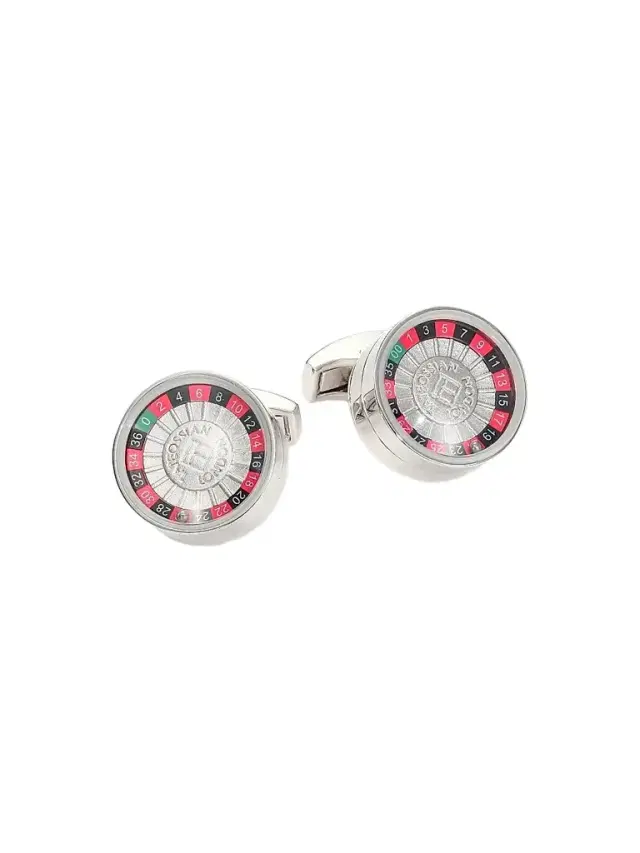 Tateossian Men's Roulette Cuff Links - Silver