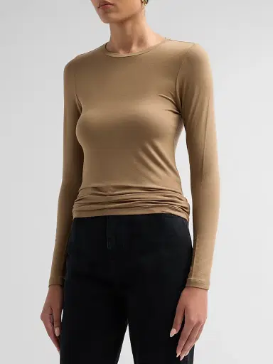 MAJESTIC FILATURES Women's Soft Touch Crewneck Long-Sleeve Top | Thumbnail 4