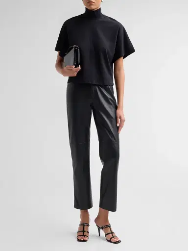 MAJESTIC FILATURES Women's Supima Cotton Mock Turtleneck Top | Thumbnail 2 MAJESTIC FILATURES Women's Supima Cotton Mock Turtleneck Top | Thumbnail 2
