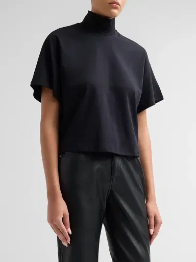 MAJESTIC FILATURES Women's Supima Cotton Mock Turtleneck Top | Thumbnail 4 MAJESTIC FILATURES Women's Supima Cotton Mock Turtleneck Top | Thumbnail 4