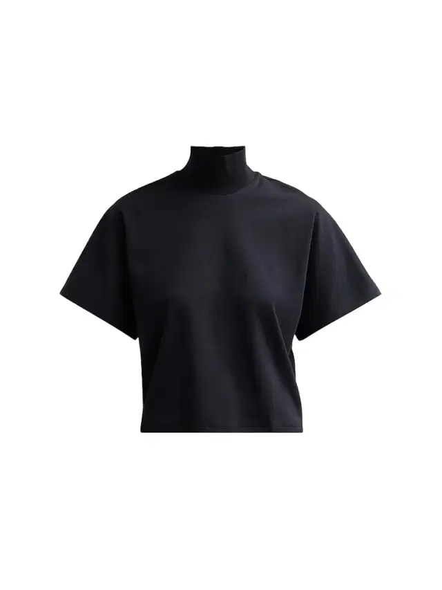 Majestic Filatures Women's Supima Cotton Mock Turtleneck Top - Noir