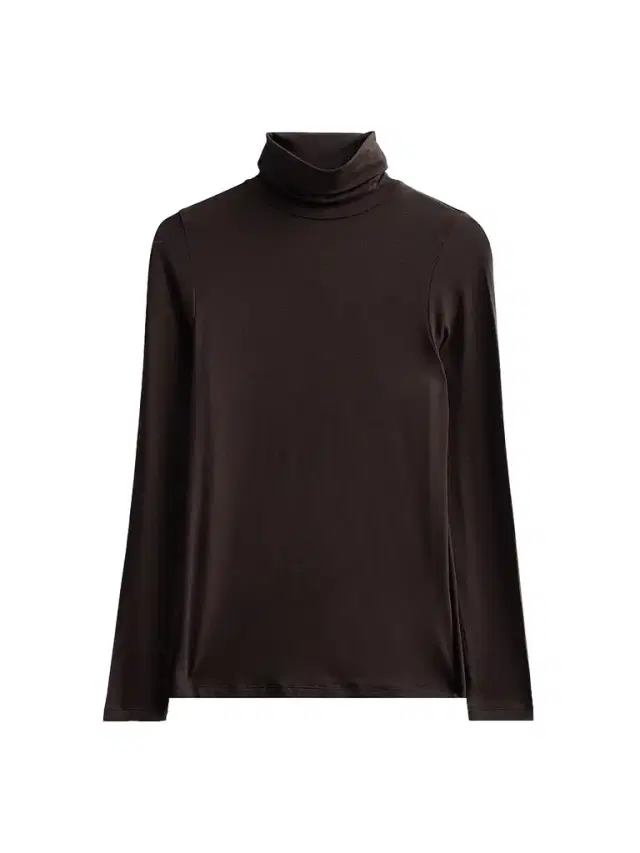 Majestic Filatures Women's Soft Touch Turtleneck Top - Chocolate Mousse