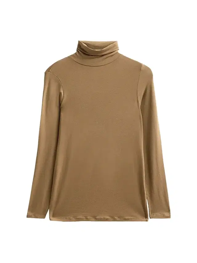 Majestic Filatures Women's Soft Touch Turtleneck Top - Havana