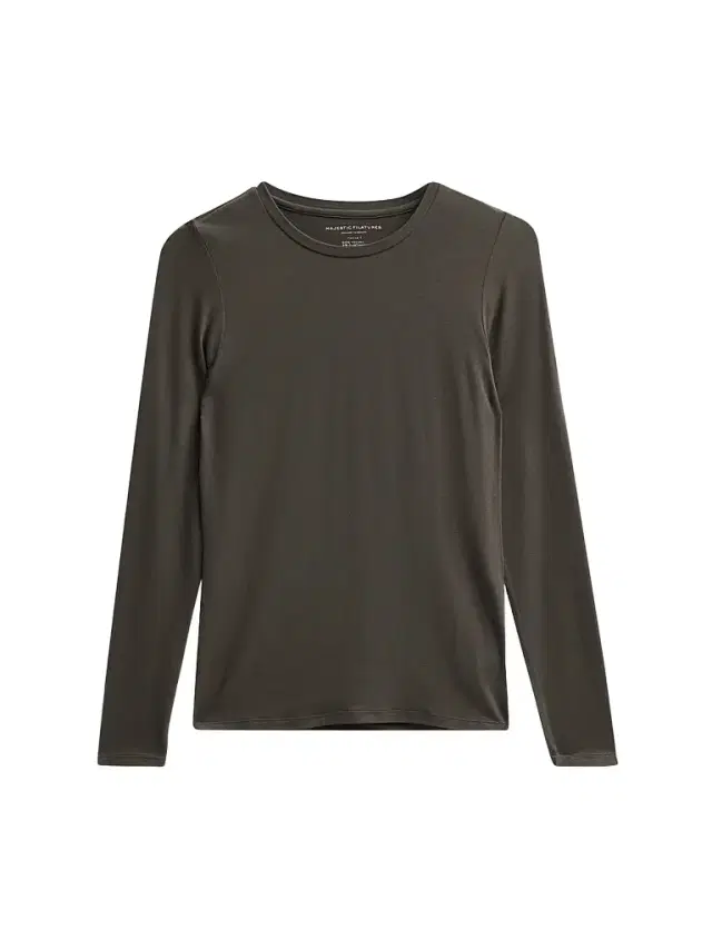 Majestic Filatures Women's Soft Touch Long-Sleeve Crewneck T-Shirt - Volcanic Rock
