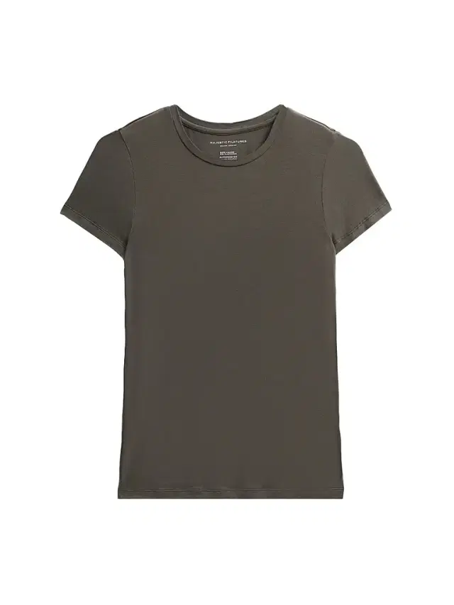 Majestic Filatures Women's Soft Touch Short-Sleeve Crewneck T-Shirt - Volcanic Rock