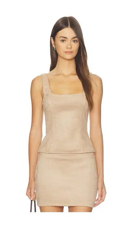 superdown Patsie Faux Suede Top