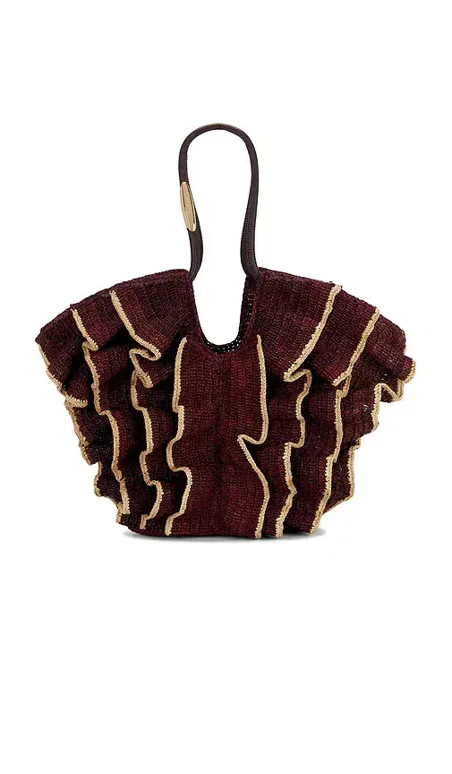 Zimmermann Goldentime Medium Ruffle Tote